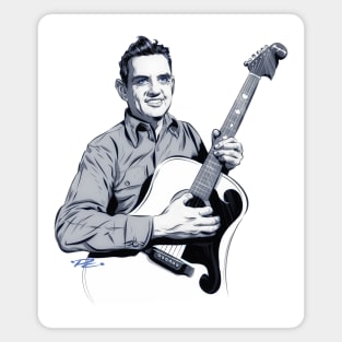 Merle Travis - An illustration by Paul Cemmick Magnet